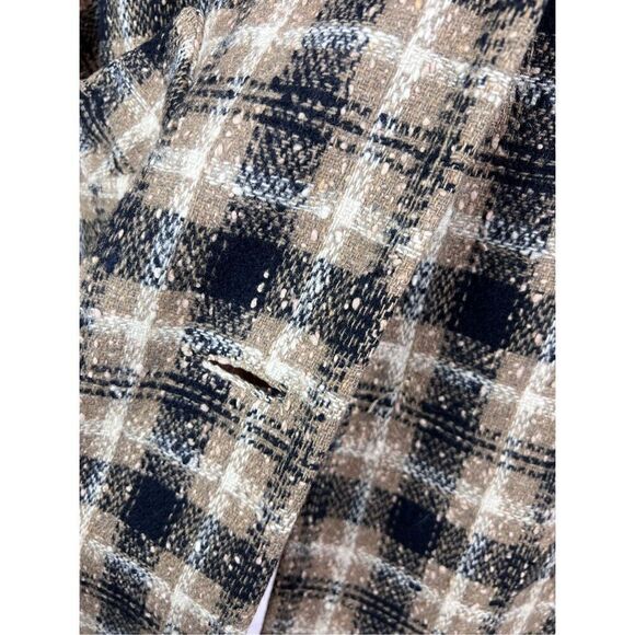 Vintage 1950s Plaid Wool Outer Coat Mod MCM Mad Men - Picture 5 of 10
